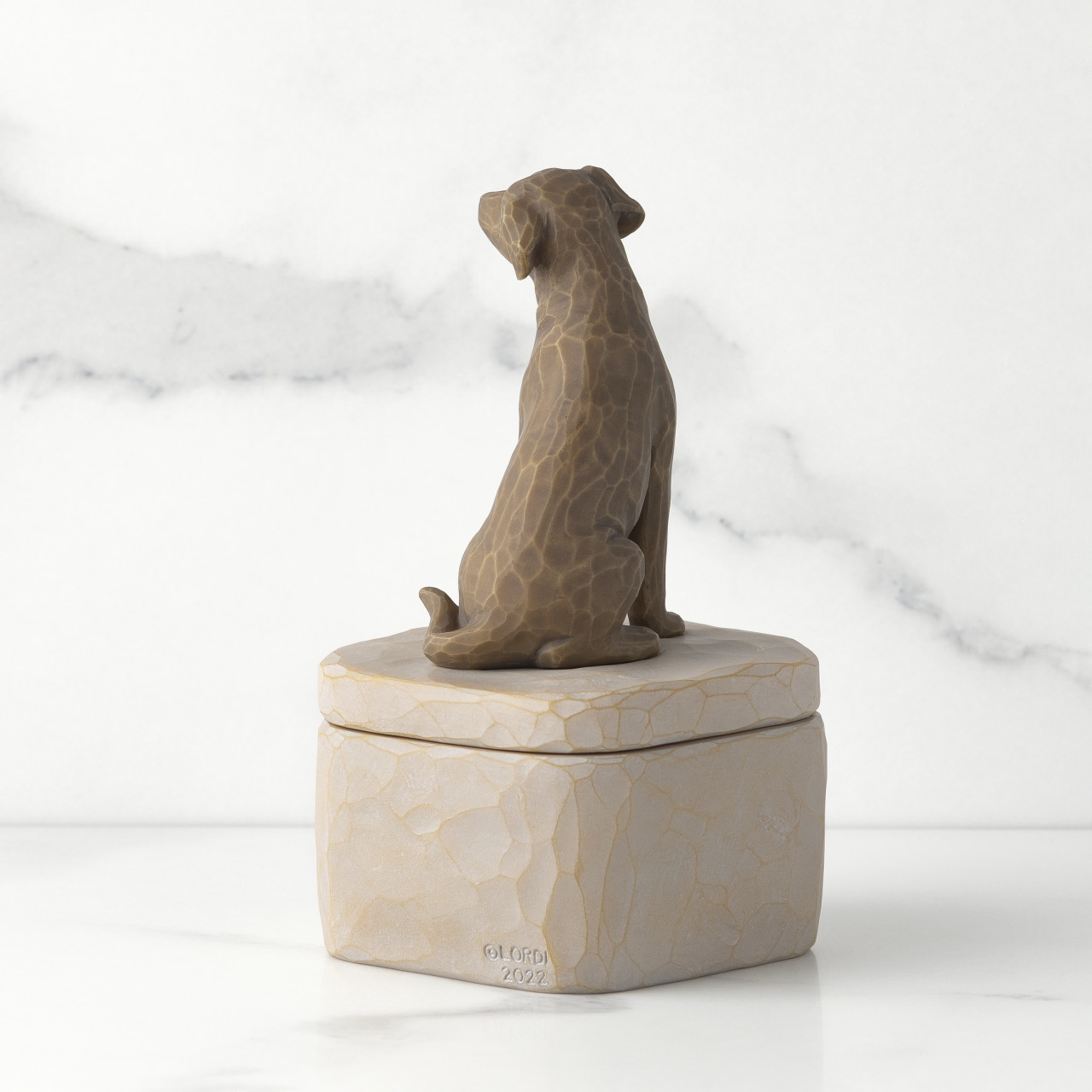 Love my Dog (dark) Keepsake Box sculpted by Susan Lordi