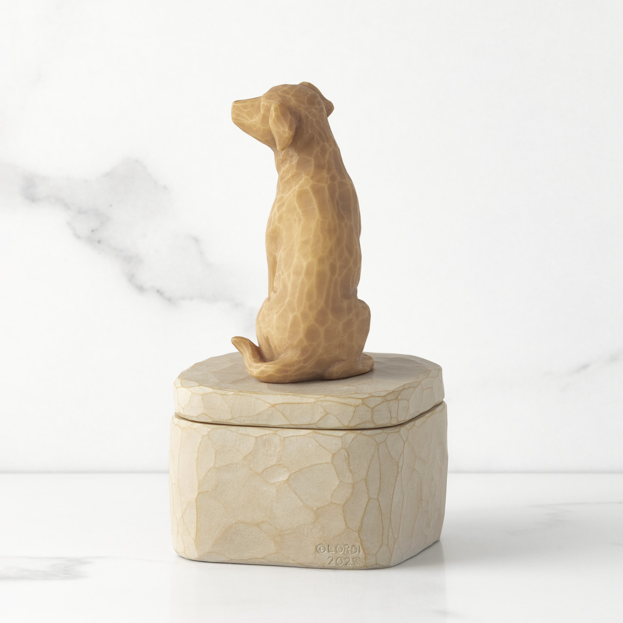 Love my dog (golden) Keepsake Box sculpted by Susan Lordi